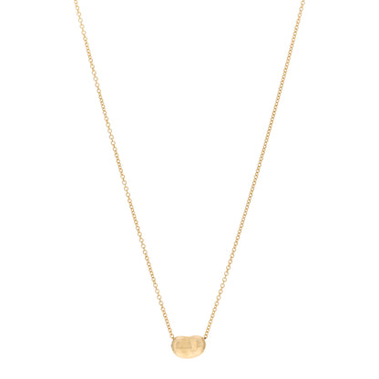 Tiffany 18K Yellow Gold 9mm Elsa Peretti Bean Pendant Necklace 1 of 4