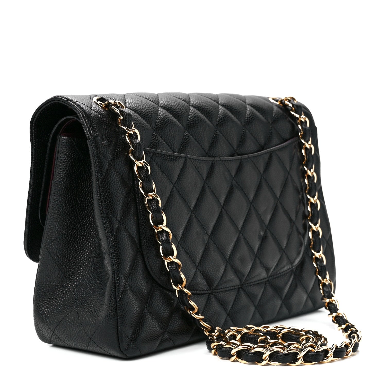 Chanel Caviar Quilted Jumbo Double Flap Black 3 of 12