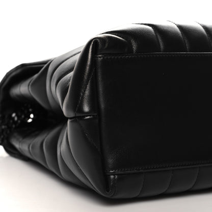 Saint Laurent Calfskin Y Quilted Monogram Monochrome Medium Loulou Chain Satchel Black 9 of 11