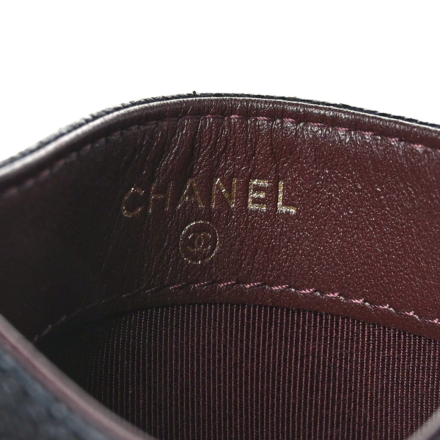 Caviar Quilted Card Holder Black