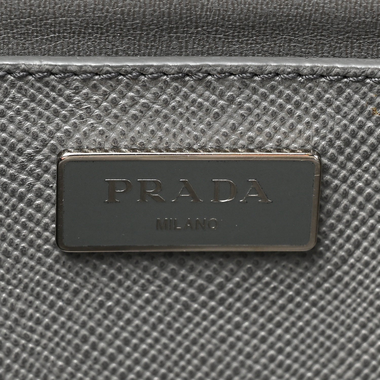 Prada Saffiano Cuir Double Zip Frame Tote Marmo 8 of 17