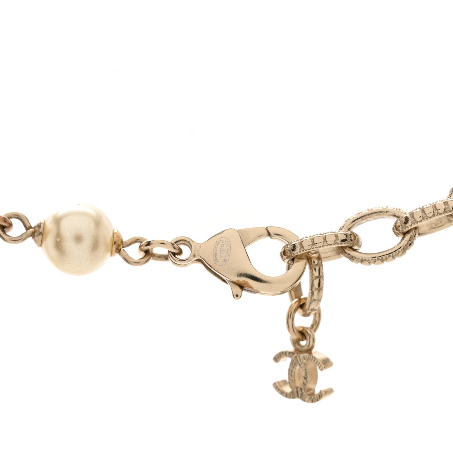 Chanel Pearl CC Short Necklace Gold 4 of 4