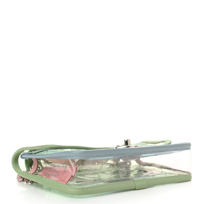 Chanel Lambskin PVC Quilted Mini Coco Splash Flap Blue Green 4 of 10