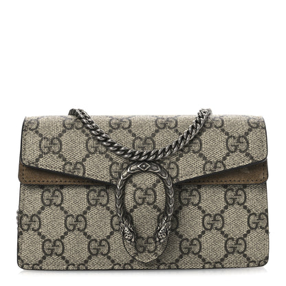 Gucci GG Supreme Monogram Super Mini Dionysus Shoulder Bag Taupe 1 of 12
