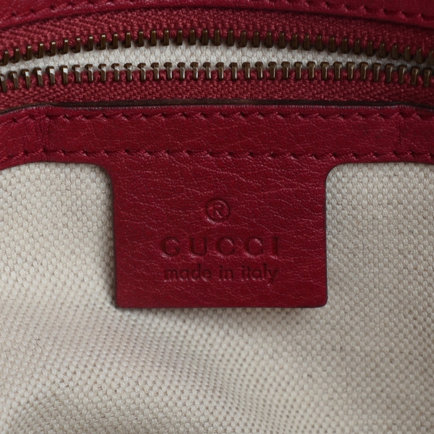 Pebbled Calfskin Medium Miss GG Top Handle Bag Dark Red