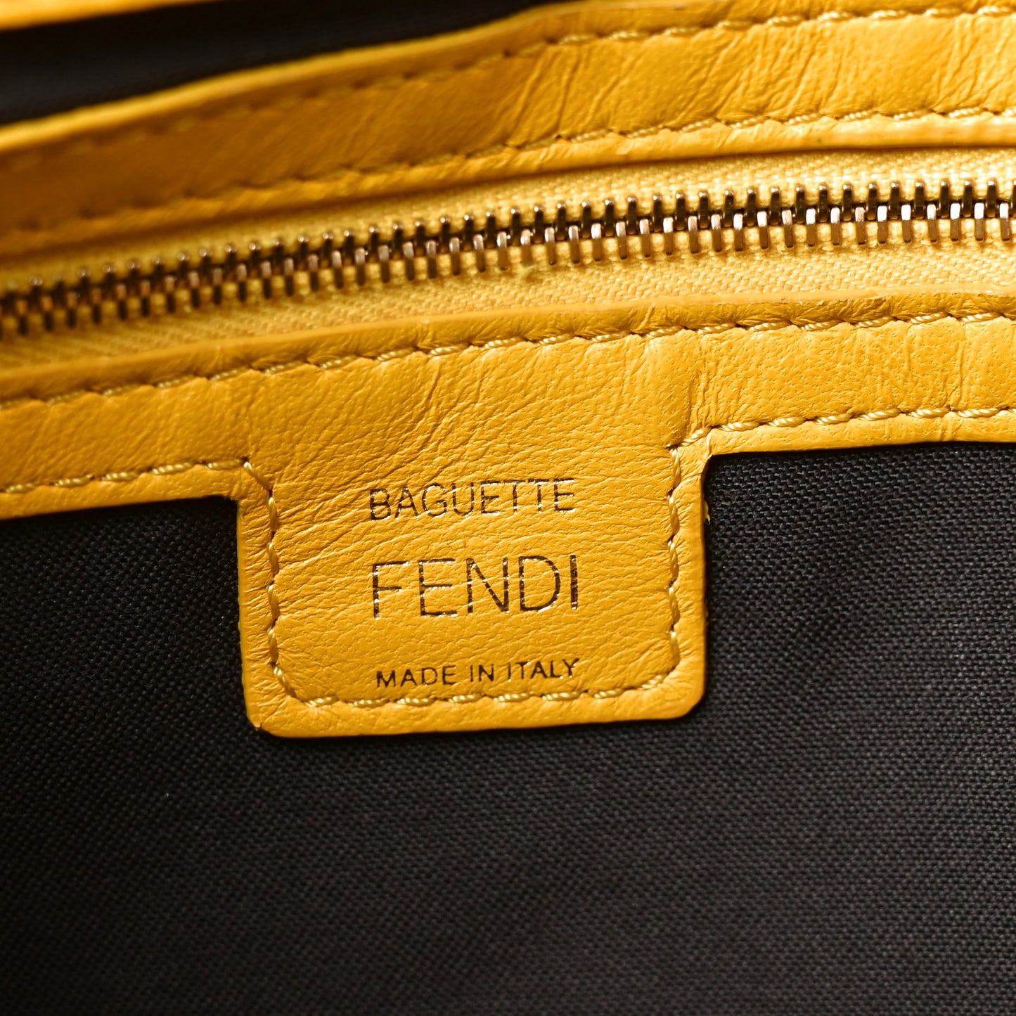 Nappa FF 1974 Embossed Baguette Mimosa
