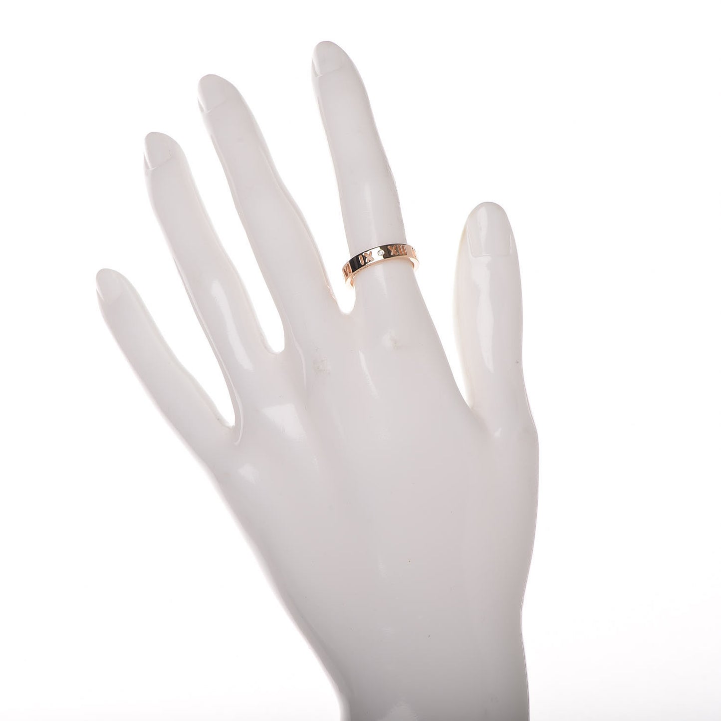 18K Rose Gold Diamond Atlas Pierced Ring 49 4.75