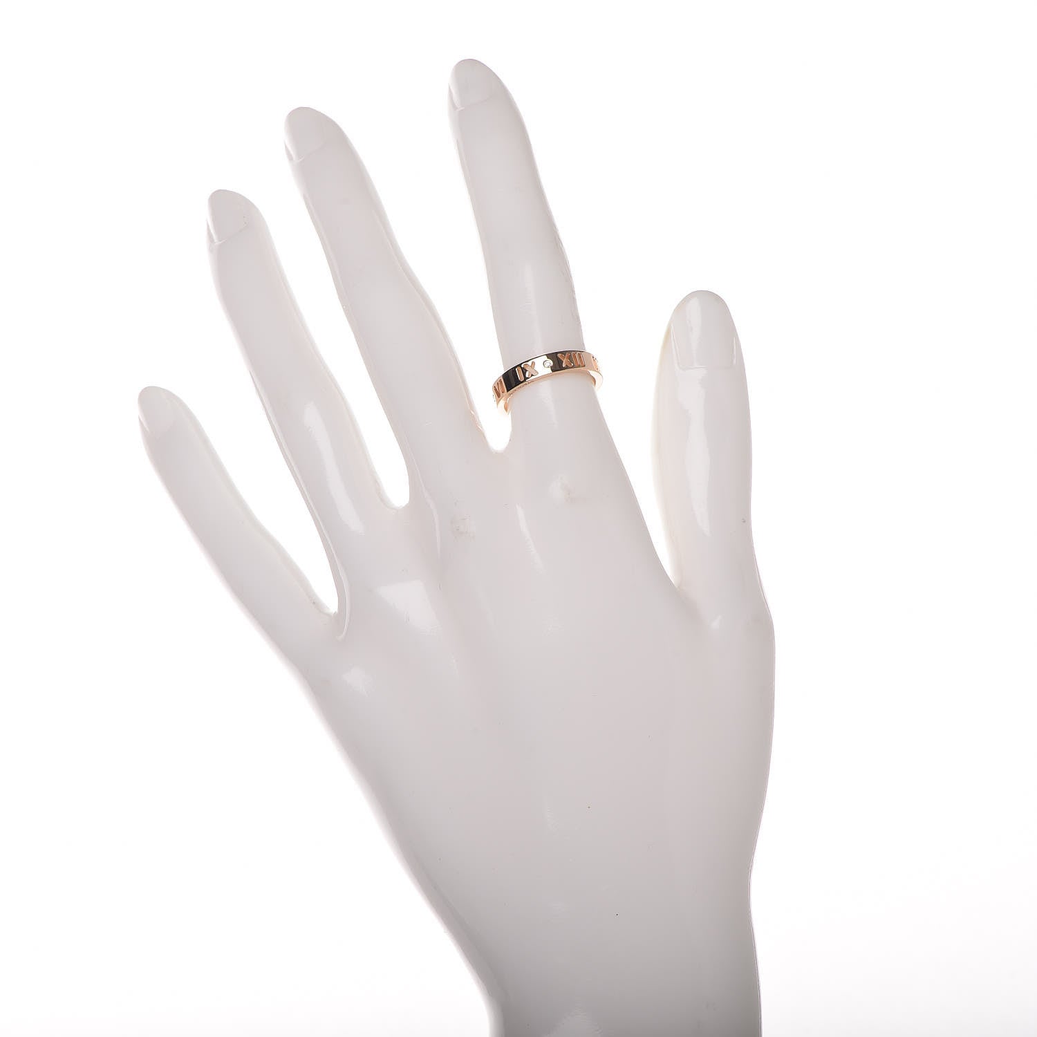 Tiffany 18K Rose Gold Diamond Atlas Pierced Ring 49 4.75 2 of 3