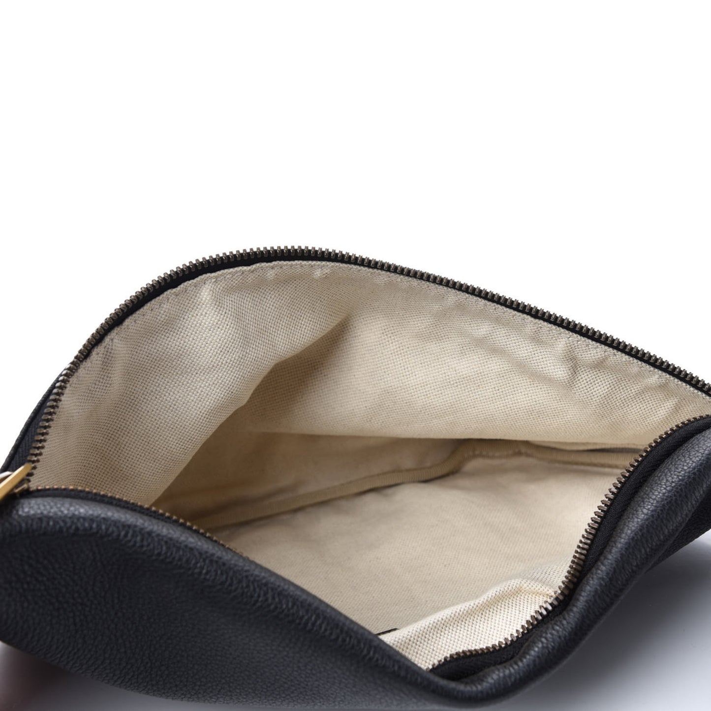 Grained Calfskin Logo Belt Bag Black