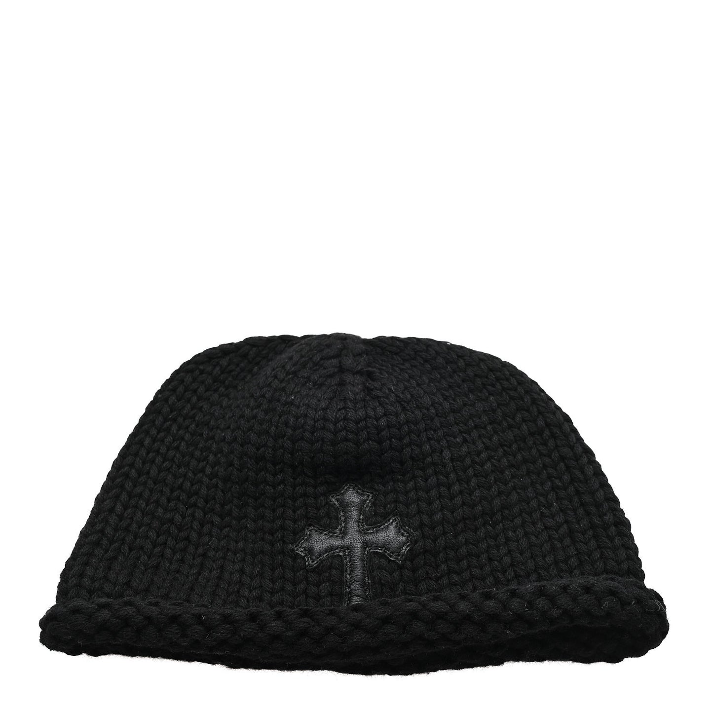 Cashmere Single Cross Beanie Black