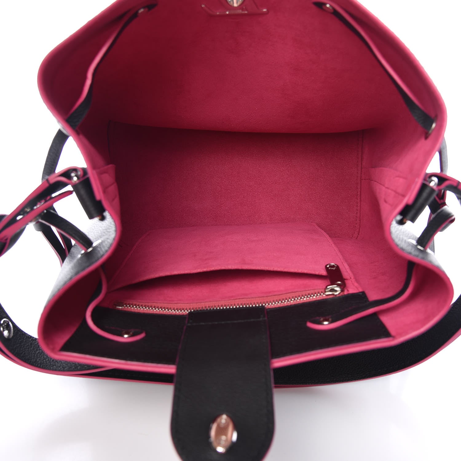 Louis Vuitton Calfskin Lockme Bucket Black 5 of 9