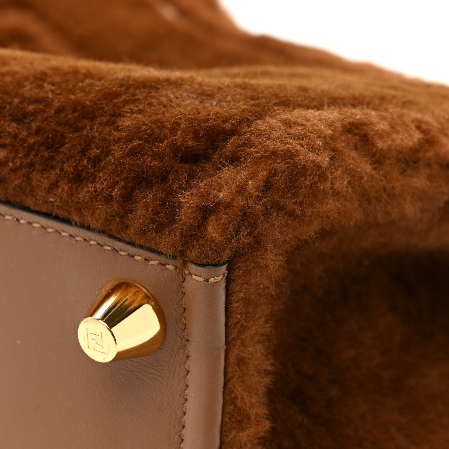 Fendi Shearling Vitello King Logo Medium Fendi Sunshine Shopper Tote Foresta 10 of 12