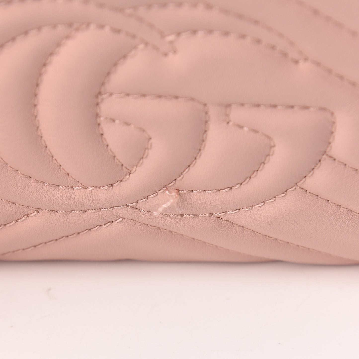 Calfskin Matelasse Mini GG Marmont Chain Bag Perfect Pink