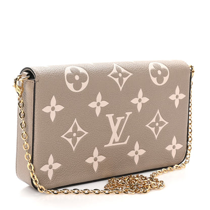 Louis Vuitton Empreinte Monogram Giant Felicie Pochette Tourterelle Creme 4 of 11