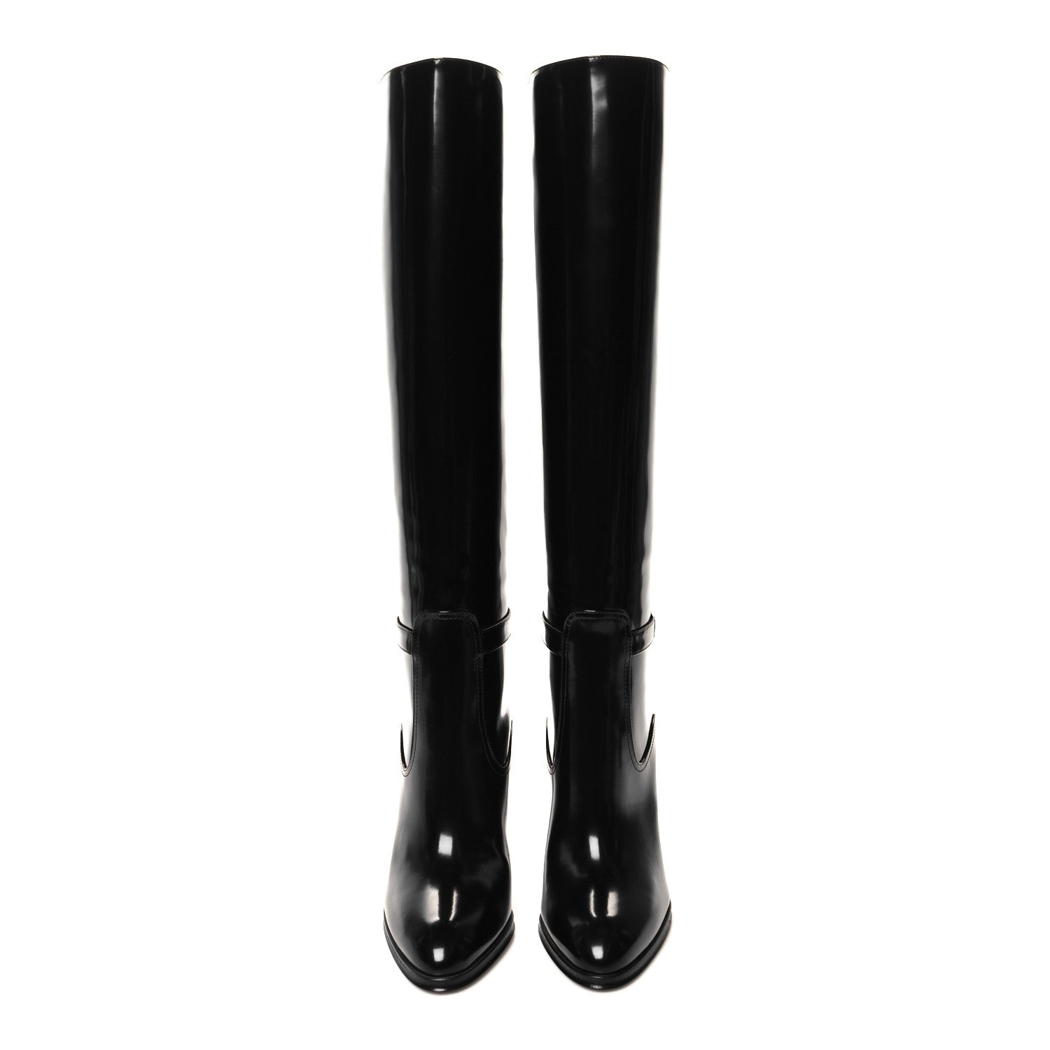 Saint Laurent Patent Calfskin Diane 100 Boots 39 Black 2 of 9