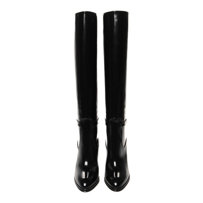 Saint Laurent Patent Calfskin Diane 100 Boots 39 Black 2 of 9