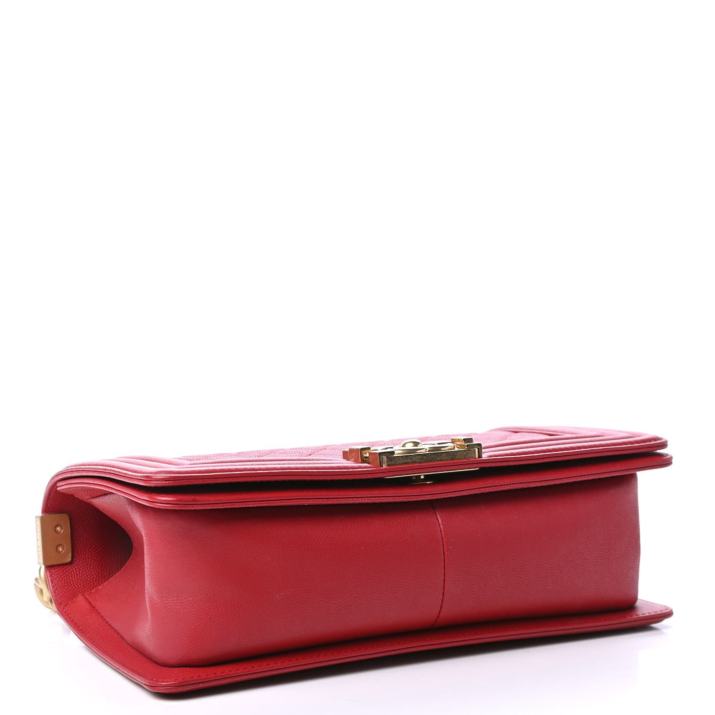 Caviar Quilted Medium Boy Flap Dark Red