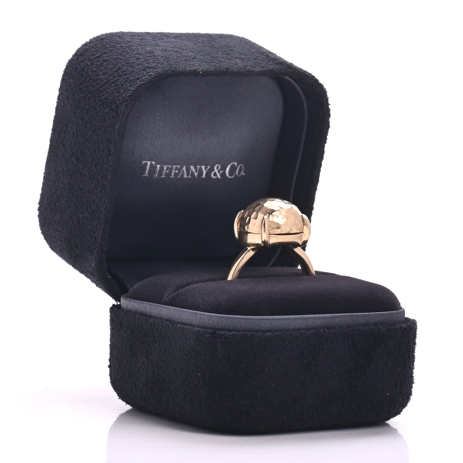 Tiffany 18K Yellow Gold Paloma Picasso Sugar Stacks Hammered Ring 54 6.75 6 of 6
