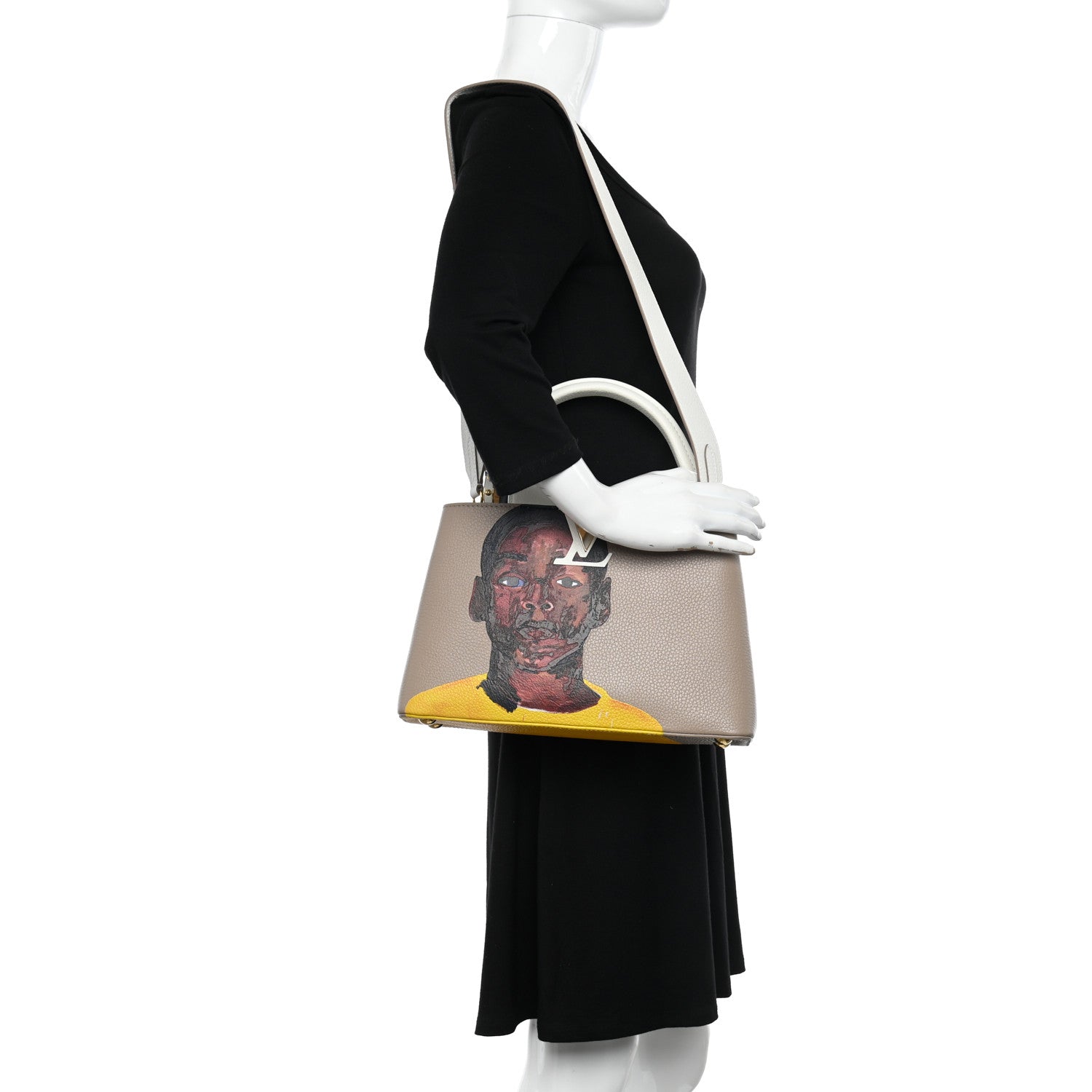 Louis Vuitton Taurillon Artycapucines Henry Taylor MM Snow 2 of 12