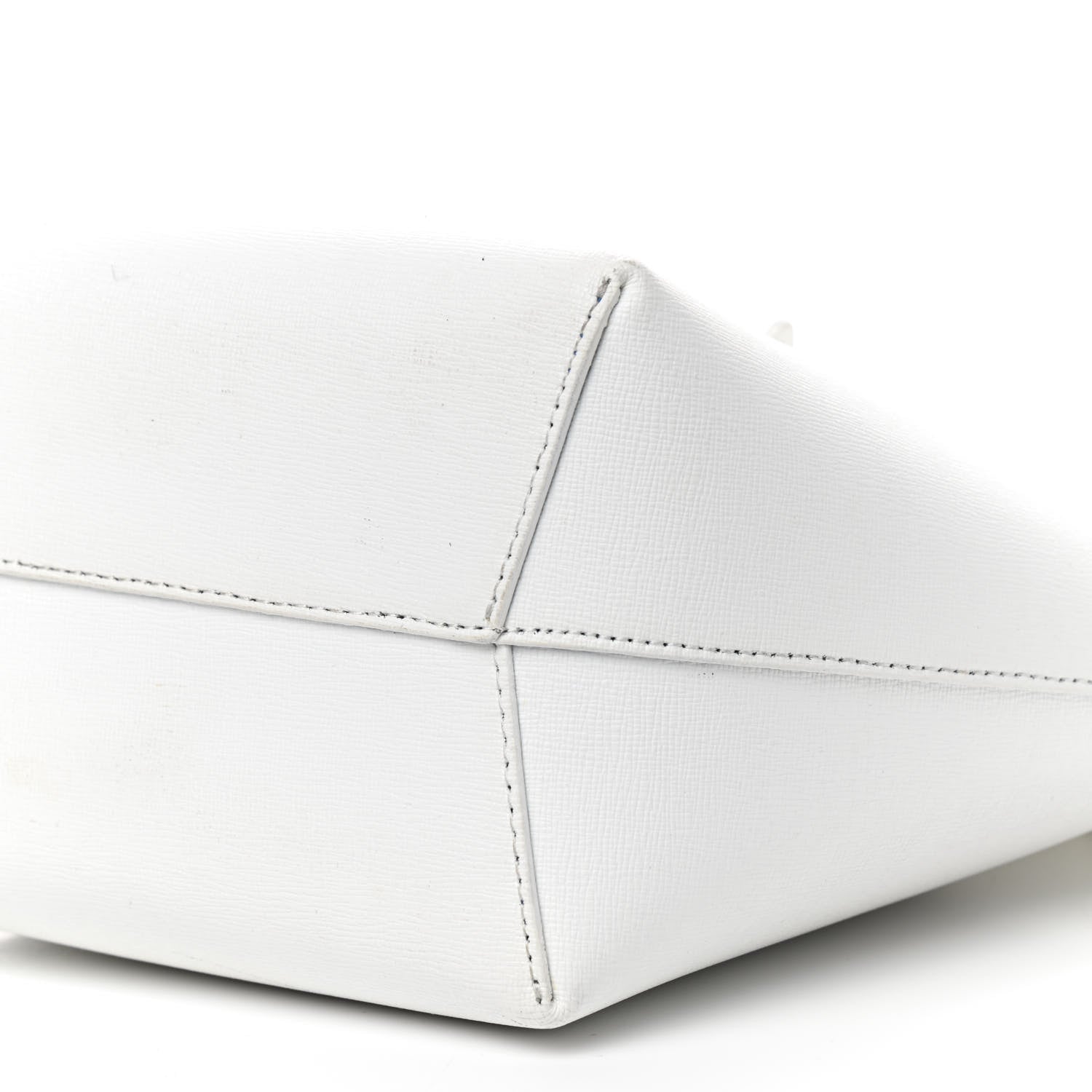 Mansur Gavriel Saffiano Mini Bucket Bag White Royal 6 of 11