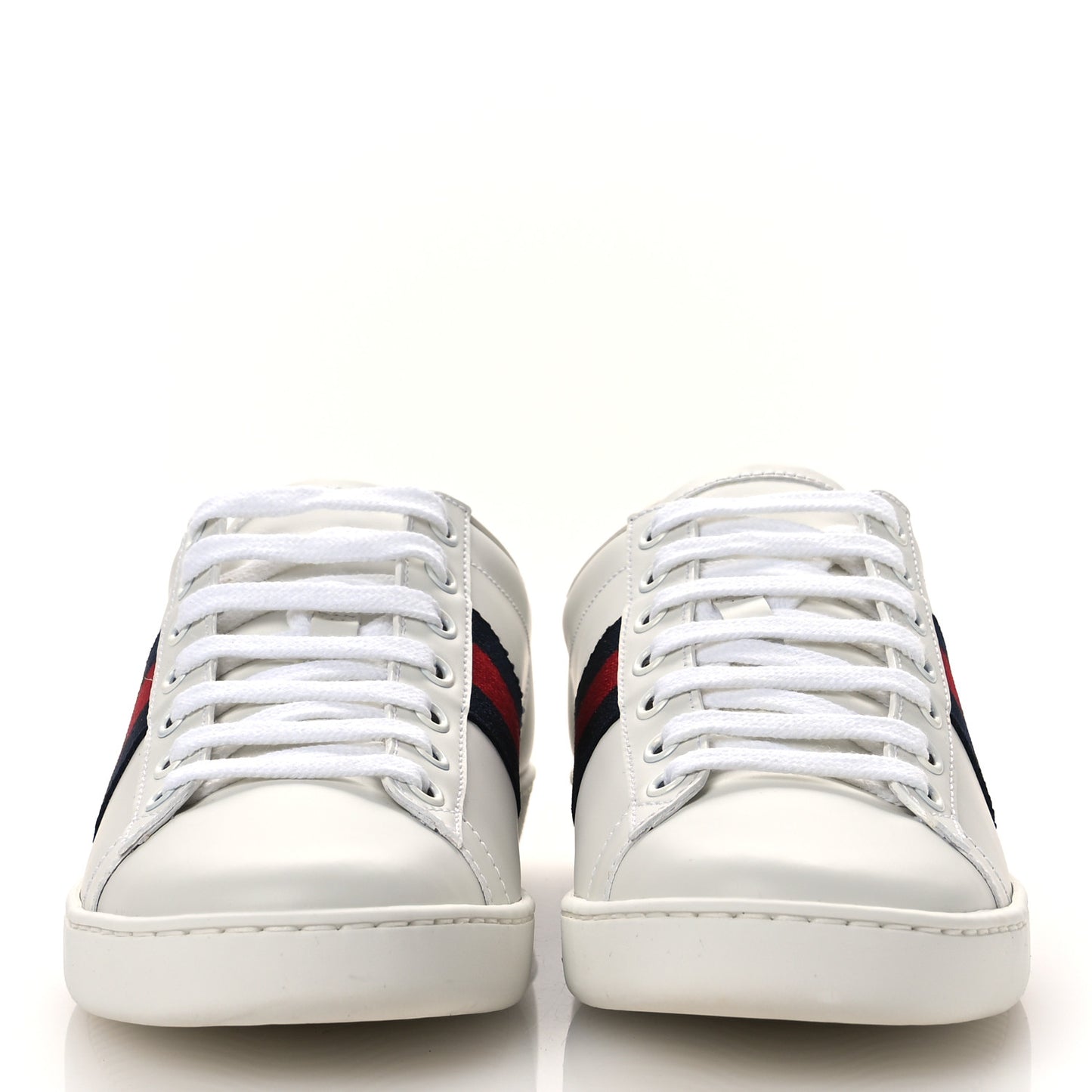 Calfskin Ayers Web Womens Ace Sneakers 37.5 White Blue