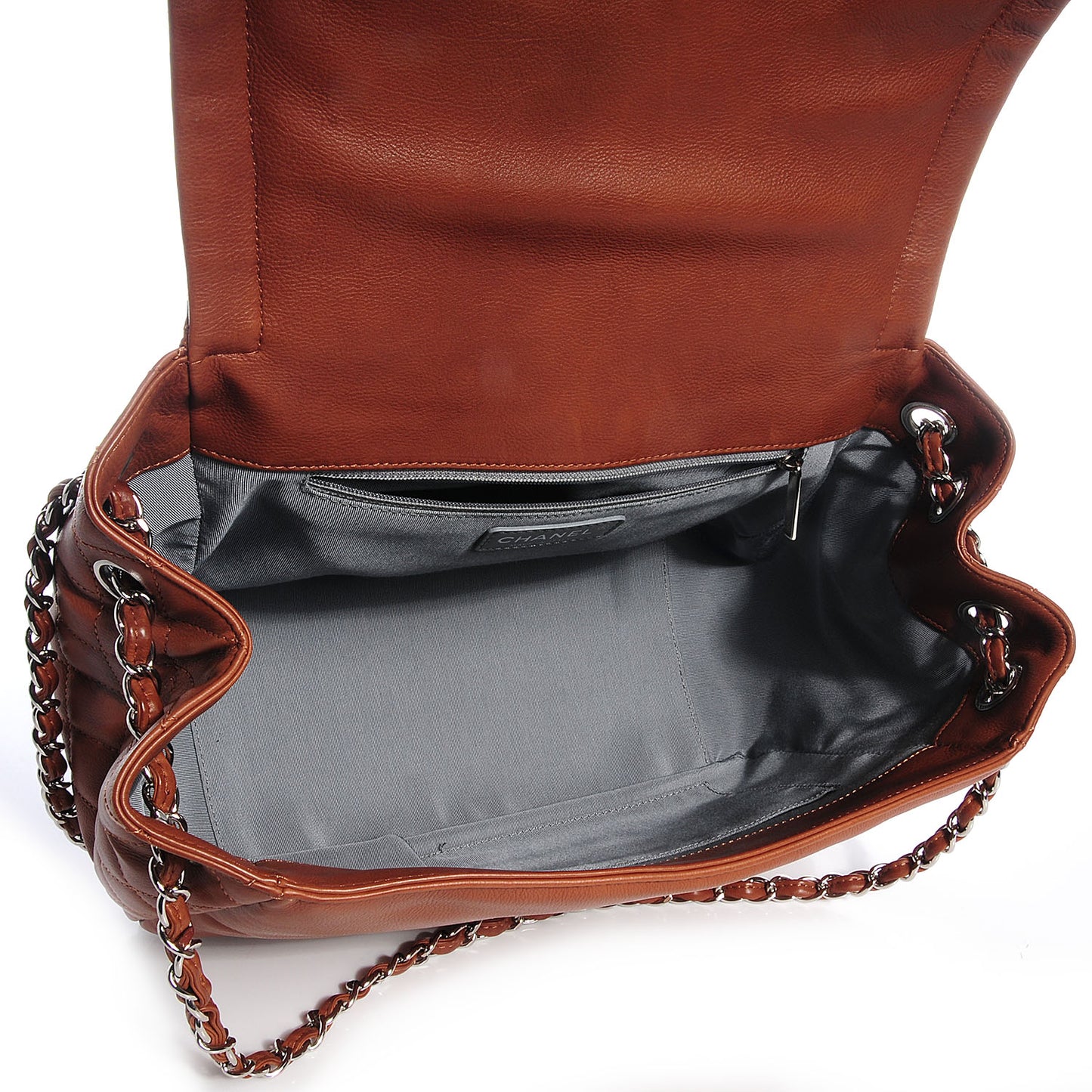 Calfskin Coco Bengal Accordion Flap Camel