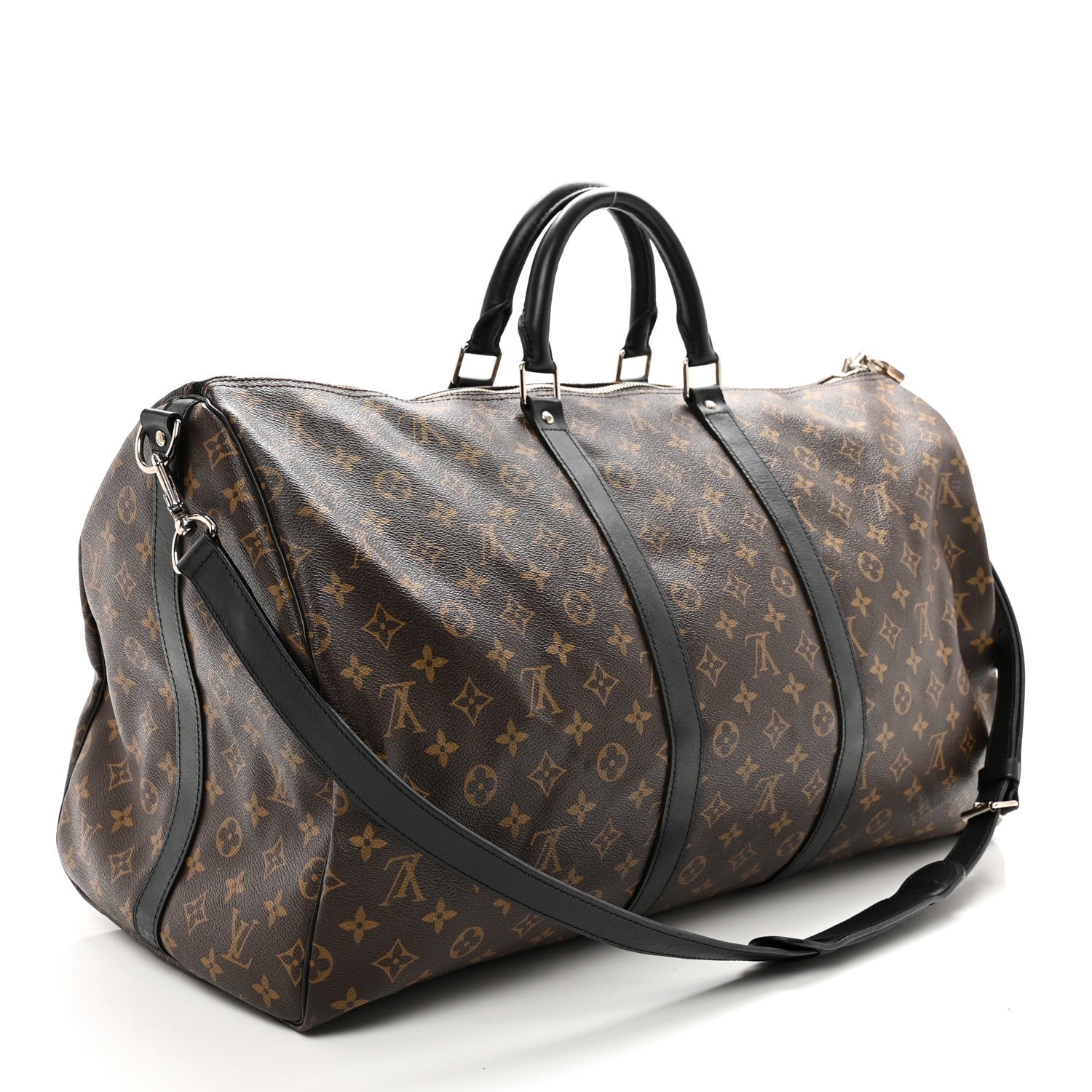 Louis Vuitton Monogram Macassar Keepall Bandouliere 55 2 of 11