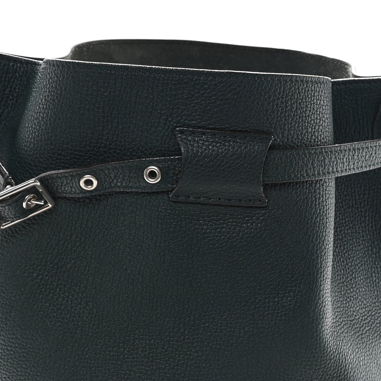 Supple Grained Calfskin Big Bag Bucket Amazone