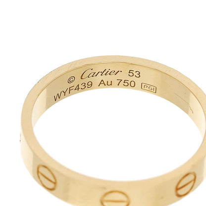 Cartier 18K Yellow Gold 3.5mm LOVE Wedding Band Ring 53 6.5 4 of 5