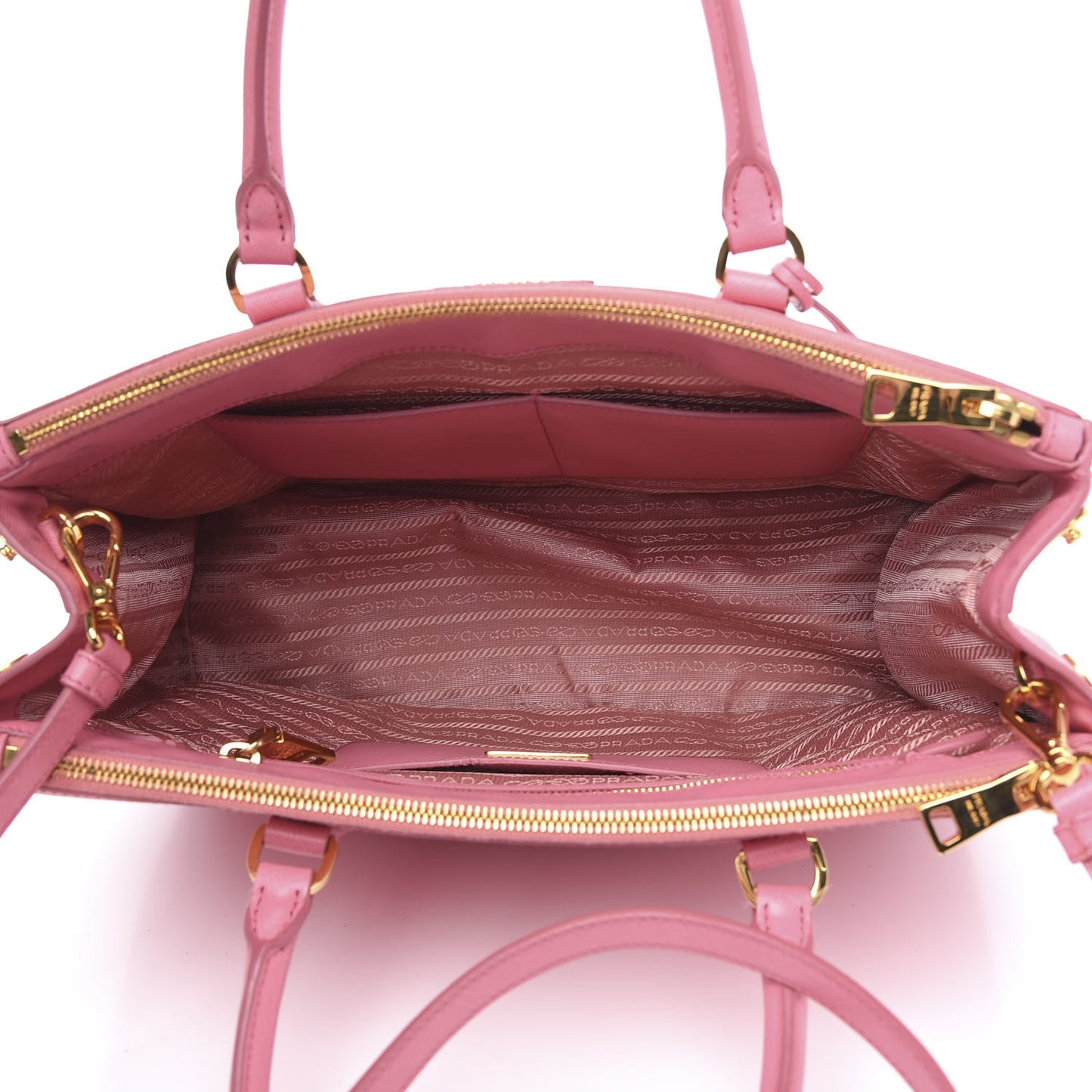 Saffiano Medium Galleria Double Zip Tote Geranio