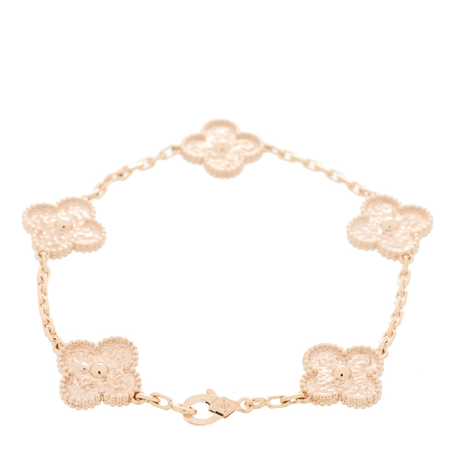18K Rose Gold 5 Motifs Vintage Alhambra Bracelet