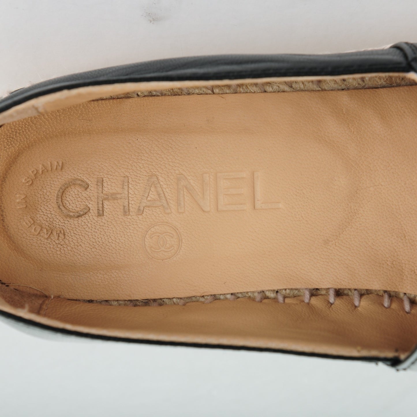 Lambskin CC Espadrilles 37 Black