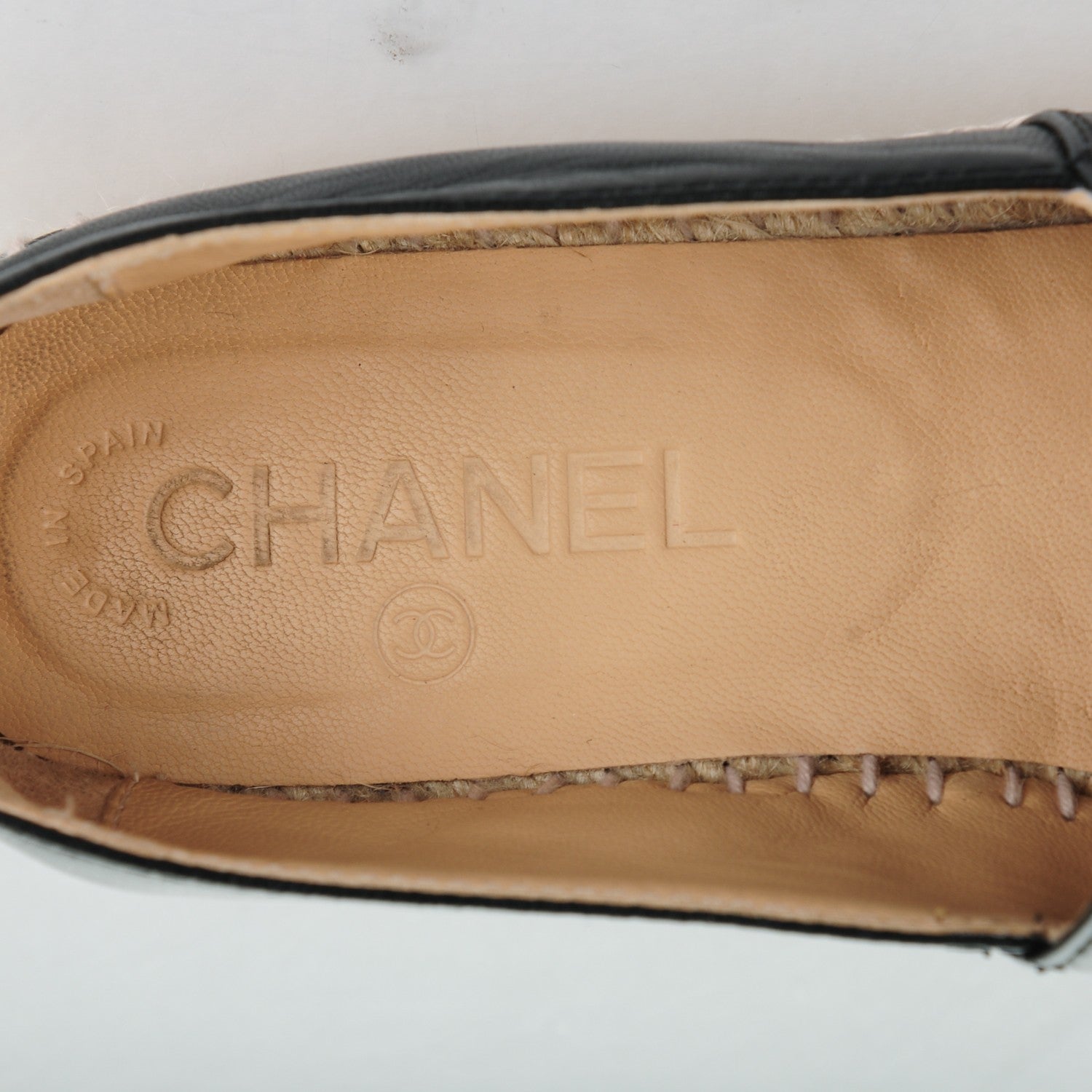 Chanel Lambskin CC Espadrilles 37 Black 9 of 9