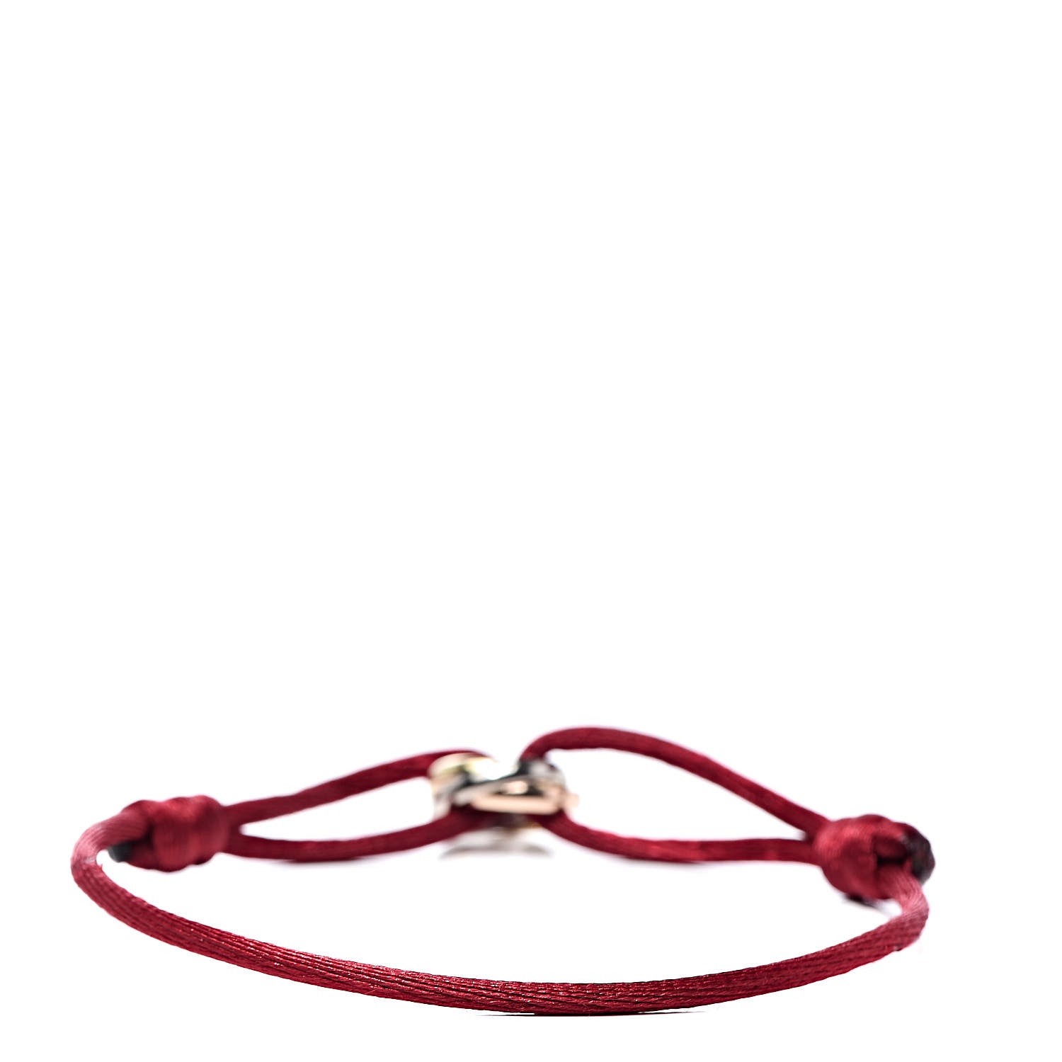 Cartier 18K Pink Yellow White Gold Trinity Cord Bracelet Red 3 of 8