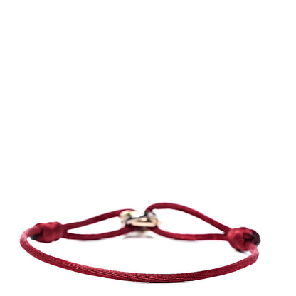 Cartier 18K Pink Yellow White Gold Trinity Cord Bracelet Red 3 of 8