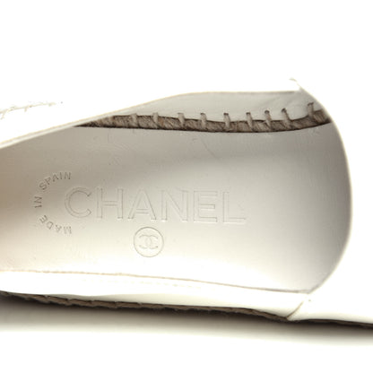 Chanel Lambskin CC Espadrilles 37 White 8 of 12