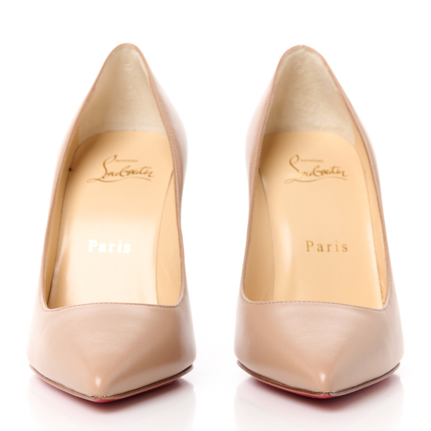 Christian Louboutin Nappa Kate 100 Pumps 35 Nude 2 of 9