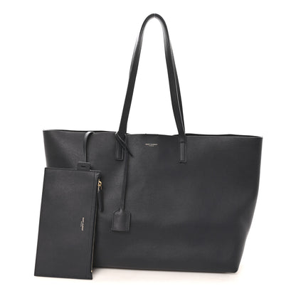 Saint Laurent Calfskin Large Shopping Tote Navy 3 of 12