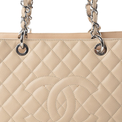 Chanel Caviar Quilted Grand Shopping Tote GST Beige Clair 9 of 9