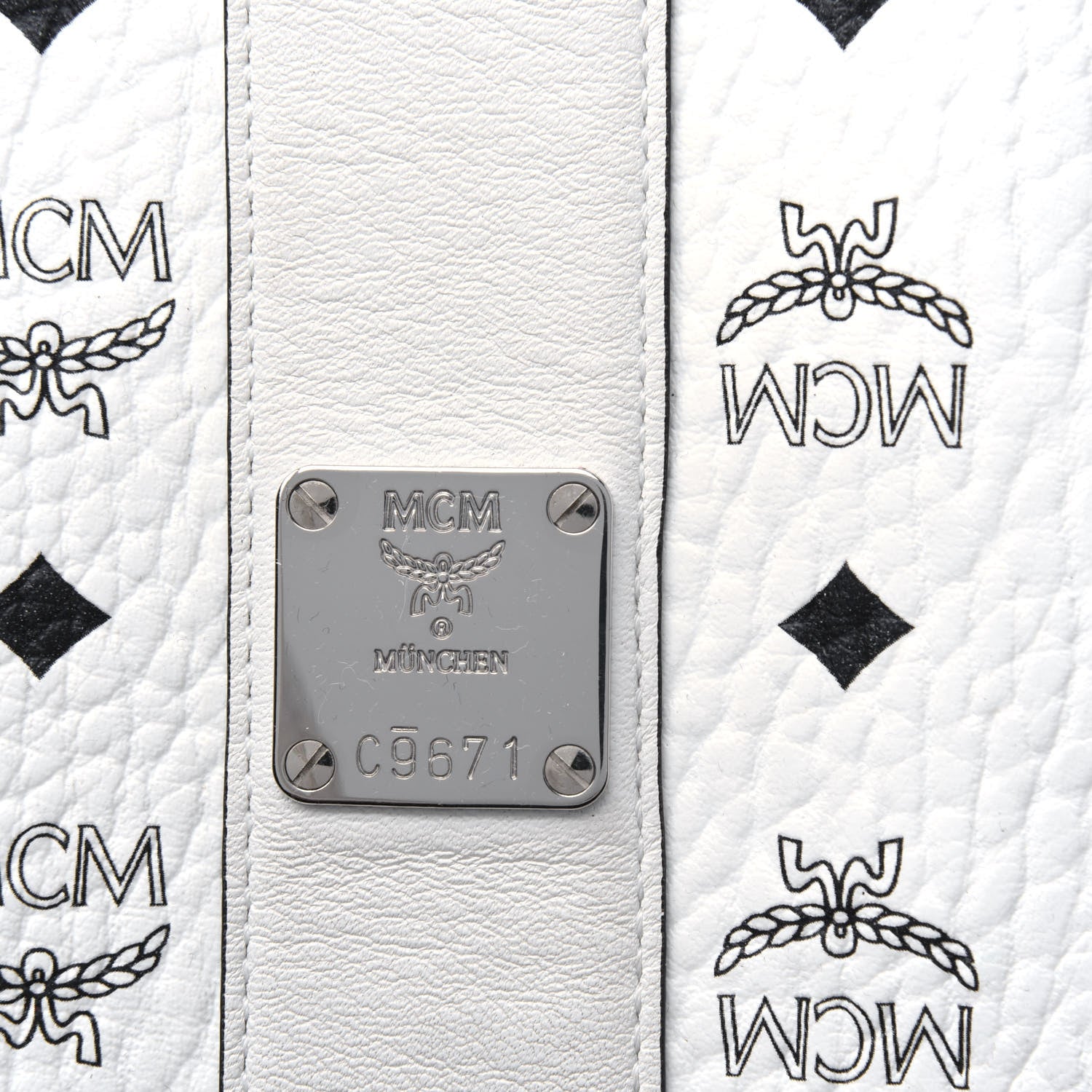 MCM Visetos Medium Liz Reversible Shopper Tote White 13 of 19