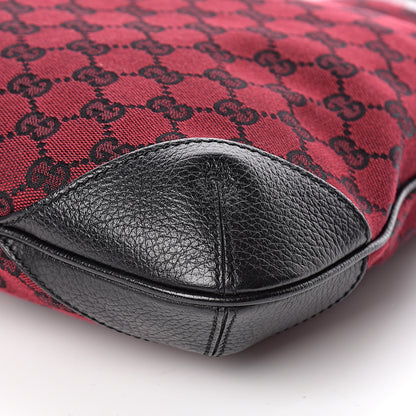 Gucci Denim Monogram Hobo Red 9 of 11