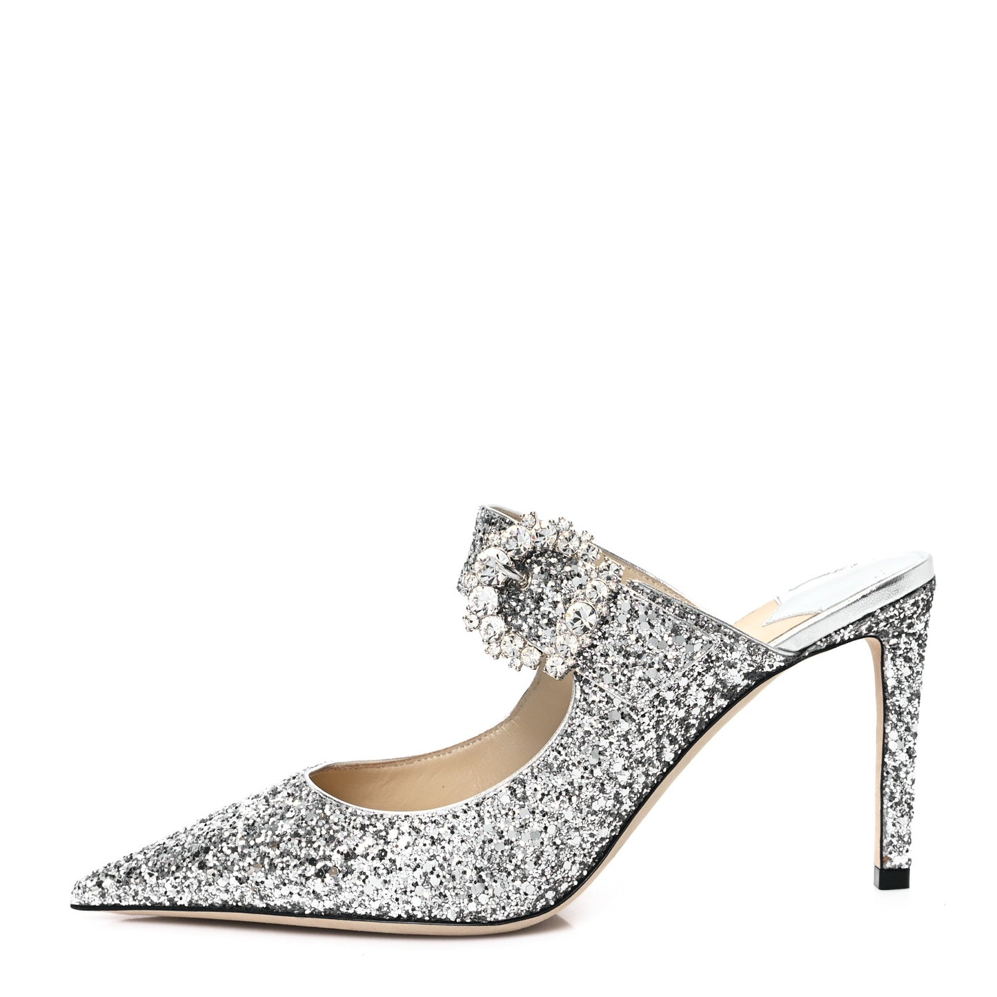 Coarse Glitter Fabric Cherisi 85 Pumps 39 Silver
