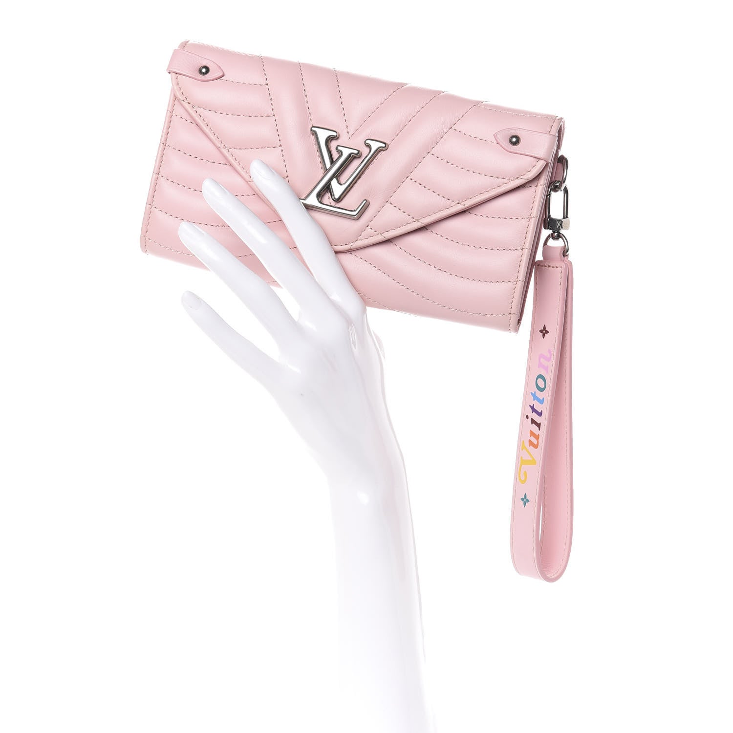 Louis Vuitton Calfskin New Wave Long Wallet Smoothie Pink 2 of 10