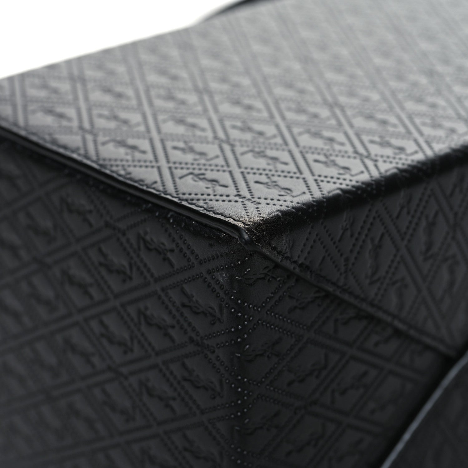 Saint Laurent Calfskin Monogram Take Away Box Black 10 of 11