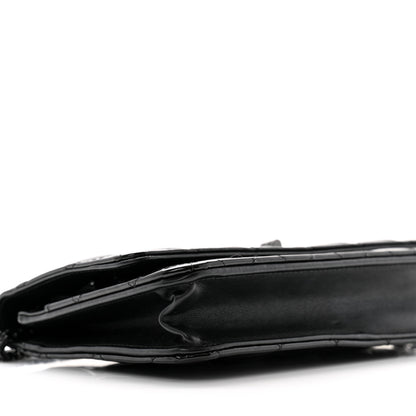 Chanel Patent Calfskin Quilted Reissue Wallet On Chain WOC So Black 10 of 12