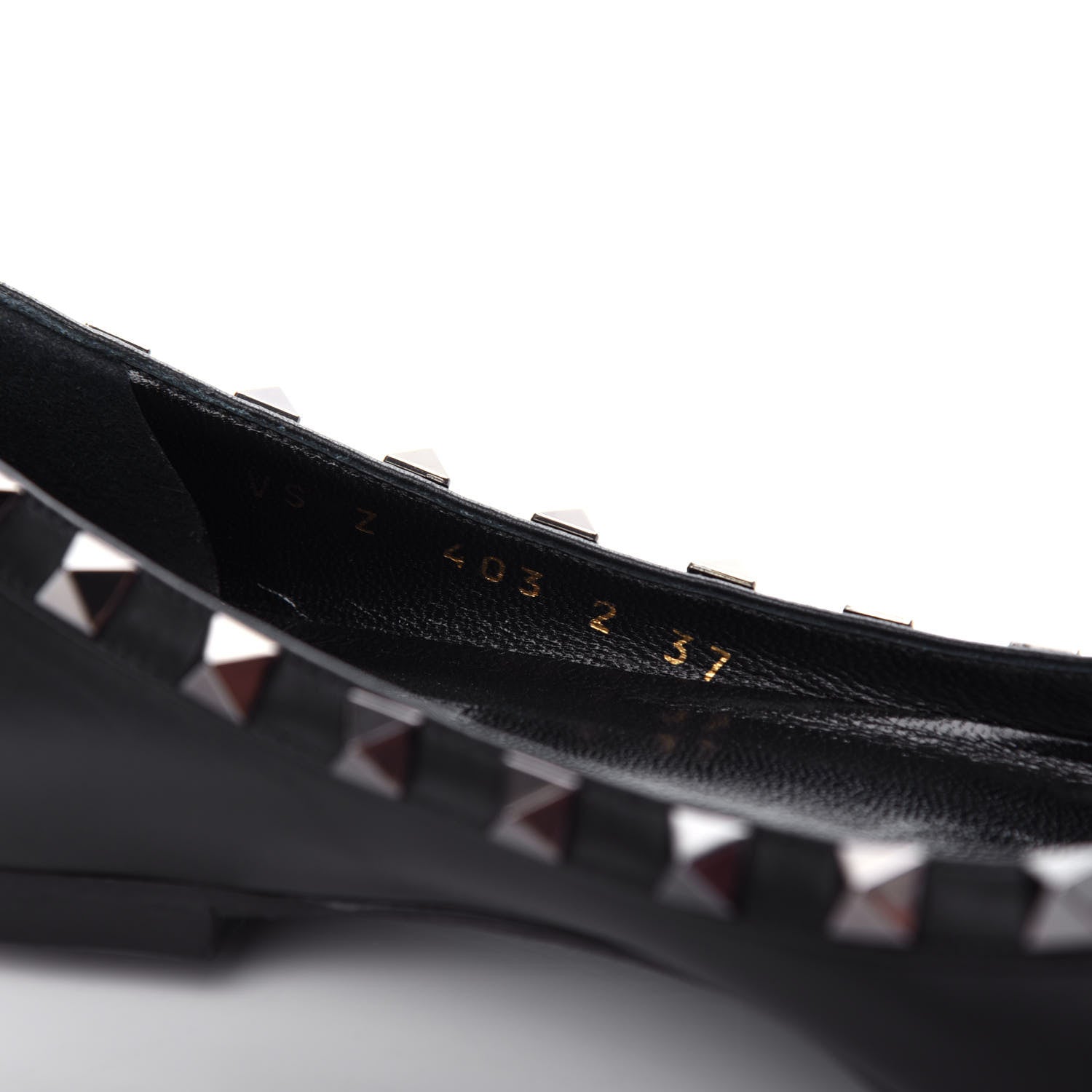 Valentino Garavani Nappa Rockstud Ballerina Flats 37 Black 10 of 10