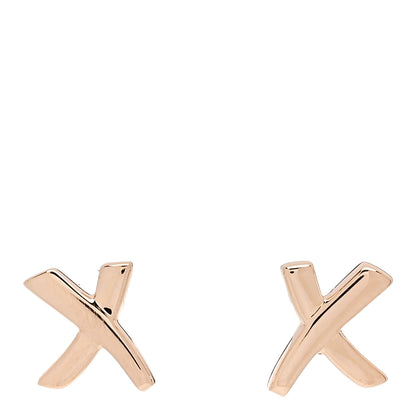 Tiffany 18K Rose Gold Small Paloma's Graffiti X Earrings 1 of 6