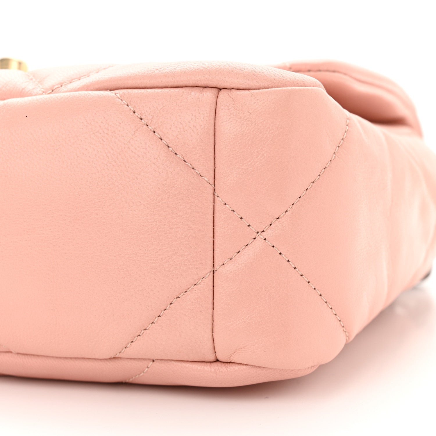 Chanel Goatskin Quilted Medium Chanel 19 Flap Light Pink 10 of 11