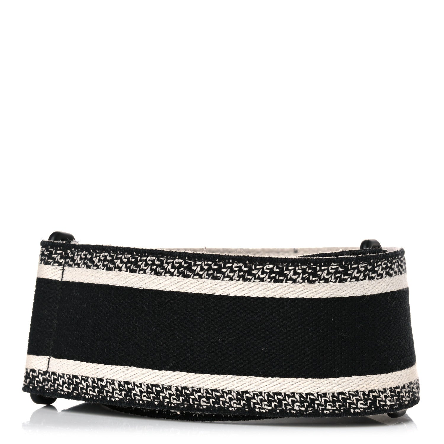 Christian Dior Canvas Embroidered Shoulder Strap Black Ultramatte 2 of 10