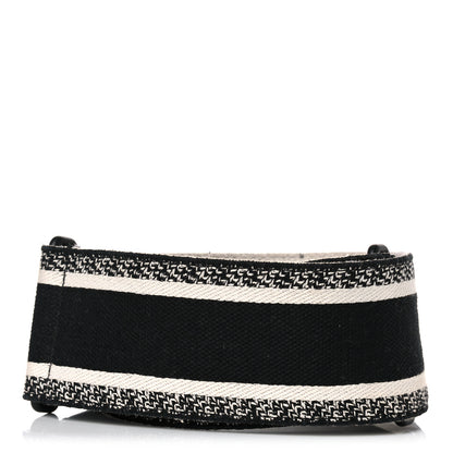 Christian Dior Canvas Embroidered Shoulder Strap Black Ultramatte 2 of 10